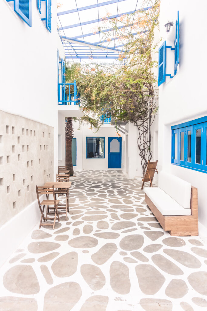 Beautiful architecture with santorini and greece style